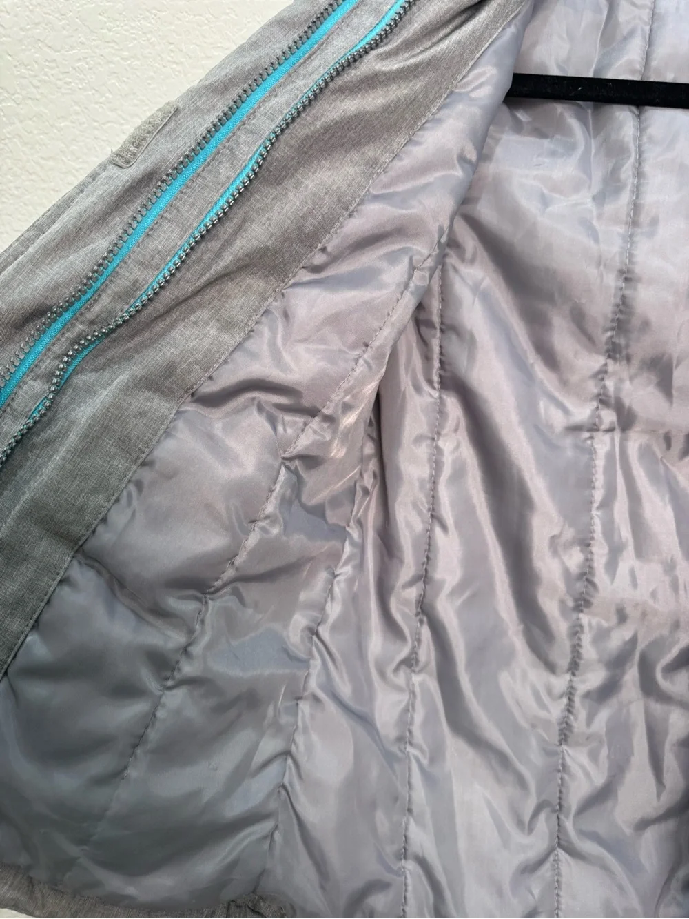 Gerry Girls S 7/8 Gray Teal Insulated Ski Snow Winter Jacket Hooded